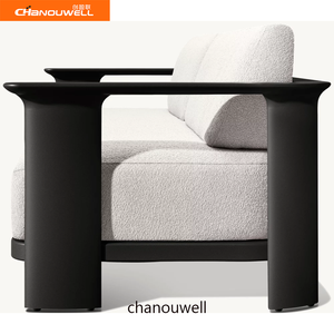 Canapé d'extérieur en aluminium minimaliste <span class=keywords><strong>design</strong></span>, mobilier de <span class=keywords><strong>jardin</strong></span> <span class=keywords><strong>contemporain</strong></span>, résistant aux intempéries, mobilier d'extérieur de luxe - Product Image 4
