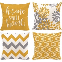 Mode coloré géométrique décor à la maison gris feuille Cojines Decorativos Para canapé housse de coussin
