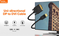 CableCreation Câble DVI vers DVI 1080P60Hz plaqué or tressé mâle-mâle avec puce IC pour moniteur HDTV, ordinateur, lecteur DVD (gaine PVC)