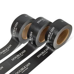 شريط تغليف مخصص مطبوع بشعار العلامة التجارية، صديق للبيئة، شريط ورق كرافت أسود مخصص - Product Image 1