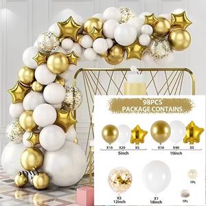 Meilleure Vente Ensemble de Ballons Décoration Mariage Anniversaire <span class=keywords><strong>Arche</strong></span> de Ballons Or - Product Image 1