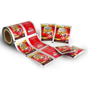 アルミホイルRCSPプラスチックソースケチャップ包装印刷自動充填ロールフィルム食品用