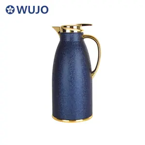 WUJO 1l 1.3l 1.6l 1.9l蓝色热水茶24hr保温真空保温瓶