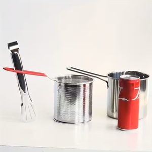 <span class=keywords><strong>Olla</strong></span> para freidora profunda de acero inoxidable con cesta coladora y mango largo-<span class=keywords><strong>Olla</strong></span> pequeña para freidora de <span class=keywords><strong>aceite</strong></span> de cocina de 1,2 l/400oz para uso doméstico - Product Image 5