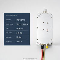 Module amplificateur de puissance RF personnalisable GUORESOUN 13W 25W 50W 400-470MHz avec boîtier en alliage d'aluminium pour systèmes répéteurs de talkie-walkie