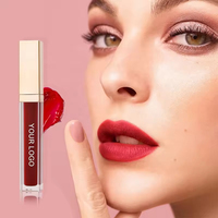 Gloss à lèvres liquide naturel végétalien à label privé, lisse, doux, hautement pigmenté, imperméable, mat, pour femmes, maquillage quotidien des lèvres