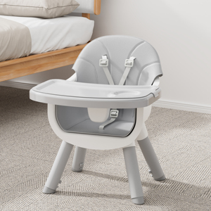 Chaise haute multifonctionnelle 5 en 1 pour bébé, plateau amovible, siège réglable, <span class=keywords><strong>tabouret</strong></span> pour tout-petit, table de jeu avec <span class=keywords><strong>ceinture</strong></span> de sécurité - Product Image 5