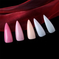 Pointes à Ongles Artificielles en Acrylique, Super Mince et Écologique, Mélange de Formes Stiletto, Couleurs d'Été, Appuyez sur les Ongles