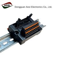 Módulo de Interfaz de E/S para PLC con Conector IDC de Doble Fila, Placa de Relés y Bloque de Terminales para Riel DIN IDC10/14/20/IDC26