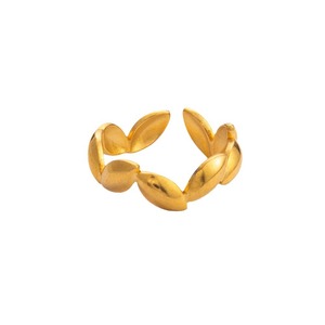 Irregular Leaf <b>Ring</b> 18K Gold Plated Stainless Steel Unisex Fashion Jewelry Gift - Product Image 5