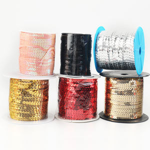 Factory Custom Colorful Elastic Stretch <strong>Sequin</strong> Braid Trimmings <strong>Sequin</strong> <strong>Ribbon</strong> Sew for Clothing Trim Shining Lace Garment - Product Image 6