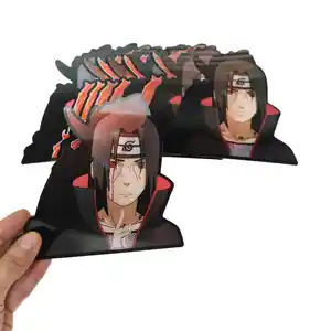 애니메이션 스티커 자동차 데칼 Kakashi Itachi Sasuke Demon Slayer 3D 애니메이션 디자인 자동차 스티커 창