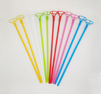 Accessoires pour ballons en feuille d'aluminium de 40 cm, support de ballon BOBO coloré et transparent, bâton en PVC pour ballon