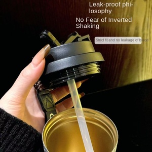 Thép Không Gỉ Bao Phủ Phích Cốc Rơm Công Suất Lớn 6-12 Giờ Cách Nhiệt Ngoài Trời Xe Sử Dụng Người Đàn Ông Phụ Nữ Kinh Doanh Quà Tặng - Product Image 3