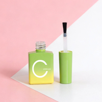 Vente en gros de flacons en verre écologiques de 10 ml, carrés, à dégradé de couleurs, avec gravure, pour cosmétiques, vernis à ongles, avec bouchon remplaçable