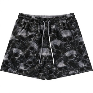 <b>Men</b> Skull Print Beach <b>Shorts</b> Drawstring Loose Fit Summer Casual Swim <b>Shorts</b> - Product Image 2