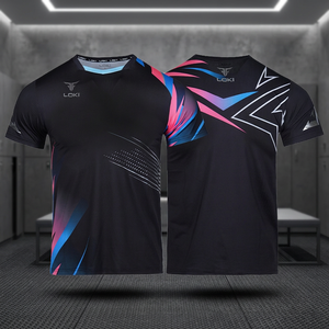 2025 New Arrival Best Selling Customized Short Sleeve Badminton Uniform 100% Polyester Eco-Friendly Quick Dry High Quality - Product Image 2