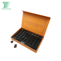 Boîte cadeau de luxe vide pour chocolats et bonbons, personnalisée, écologique, en carton rigide, avec plateau en PET pour chocolats sucrés