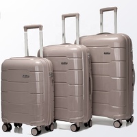 Ensembles de bagages en PP 20, 24 et 28 pouces, valises à roulettes avec serrure TSA et roues universelles à 360 degrés