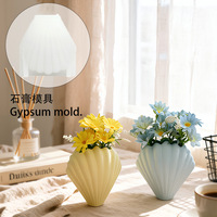 Moule en silicone en forme de coquille pour bougie parfumée, arrangement floral, accessoire photo, ornement diffuseur de parfum, compatible four