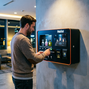 Distributeur mural de parfum IMakeTech avec écran tactile, SDK, code QR et paiement par carte de crédit pour hôtels, salles de bain et usage commercial - Product Image 3