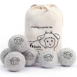Shorten Drying Time <b>100</b>% New Zealand Chemical Free <b>Fabric</b> Softener Washing Balls Felt Laundry <b>Wool</b> Dryer Balls - Product Image 1