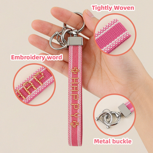Individuell Besticktes Polyester-Schlüsselband mit Stilvollem Personalisiertem Branding für Unisex - Product Image 2