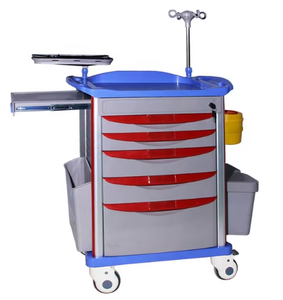 3 साल की वारंटी के साथ एब्स सामग्री मोबाइल मेडिसिन डिलीवरी कार्ट के साथ अस्पताल आपातकालीन ट्रॉली - Product Image 3