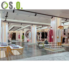 ชั้นวางเสื้อผ้าสแตนเลสสำหรับร้านเสื้อผ้าเฟอร์นิเจอร์บูติกตกแต่งภายในร้านเสื้อผ้า - Product Image 4