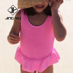 Traje de Baño para Niños Pequeños, Bikini de Encaje con Volantes para Niñas, Traje de Baño de una Pieza de Nailon Reciclado Personalizado - Product Image 3