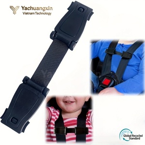 Arnés de Seguridad Infantil Bucky de 2 Puntos, Cinturón de Seguridad de Plástico para Cochecito de Bebé con Clip para el Pecho, Correa para la Seguridad de los Niños en Viajes en Auto - Product Image 3