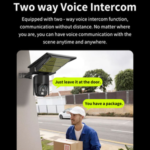 Năng lượng mặt trời-Powered tích hợp đèn đường CCTV Camera góc rộng không thấm nước được xây dựng trong còi báo động máy ảnh cho an ninh ngoài trời - Product Image 5