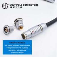 Connecteur circulaire auto-bloquant rapide en métal à petit diamètre, compatible Lemo série 2T, prise EGG 2-32 broches IP66/68