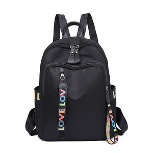 <span class=keywords><strong>Zaino</strong></span> Unisex Estivo Impermeabile in Tessuto Oxford <span class=keywords><strong>Nero</strong></span> di Lusso alla Moda - Product Image 5