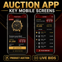 Desarrollo de Aplicaciones de Subasta en Línea Empresarial para IOS y Android con Subasta en Tiempo Real y Temporizador de Subasta LionCreate