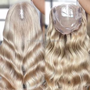 2025 timide personnaliser corps vague droite 5*5 dentelle avant 8*8 Topper Salon couleur sans colle Mini perruque pour les femmes - Product Image 1