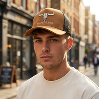Prix d'usine, haute qualité, en daim structuré, 5 panneaux, effet vieilli, pour sports de plein air et randonnée, motif crâne de taureau, respirant et tendance