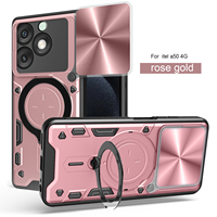 Meilleure vente caméra protecteur couverture complète charge sans fil magnétique béquille armure coque de téléphone pour Itel A50 4G A60 A60S A70