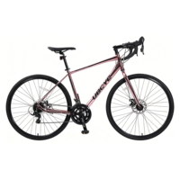 Vélo de route à pignon fixe 26 pouces 27 vitesses en acier haute teneur en carbone, ultra-léger, pour adultes, idéal pour la ville et les trajets quotidiens, et l'exercice sur route.