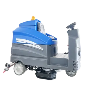 Double Disc Brush Electric Drive Cleaning Machine Commercial Floor Scrubber Machine For Warehouse