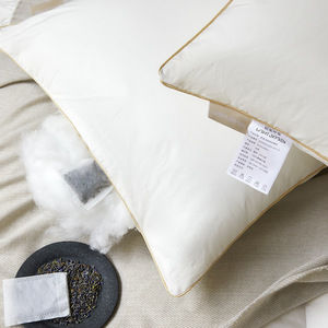 Feather Velvet Sleeping <b>Pillow</b> 5.1-10cm <b>White</b> <b>Fluffy</b> Washable For All Seasons Adult Use - Product Image 1