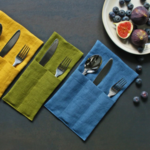 <span class=keywords><strong>Couverts</strong></span> en lin argenterie support <span class=keywords><strong>pochette</strong></span> pour 2 & 3 <span class=keywords><strong>couverts</strong></span> naturel délavé <span class=keywords><strong>pochette</strong></span> à <span class=keywords><strong>couverts</strong></span> Double porte-fourchette en lin doux - Product Image 2