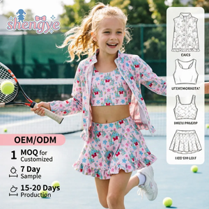 DH OEM Vêtements de sport d'été respirants pour filles, jupes de golf taille haute à séchage rapide, vêtements de sport de couleur unie pour le yoga - Product Image 6