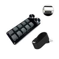 Claviers macro programmables filaires USB-C, mini clavier personnalisé, 10 touches, bouton rotatif, personnalisation DIY, clavier mécanique multimédia