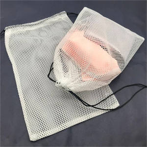 Bolsa de lavagem com cordão para lavanderia, sacola de rede para engrossar, sacola para lavar roupa, sacola de malha para máquina de lavar roupa, sacola para roupas - Product Image 3
