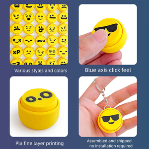 Llavero con Forma de Teclado, Impreso en 3D, Botón Novedoso, Juguete Antiestrés, Divertido y Bonito, Llavero de Plástico con Carita Sonriente, Regalo - Product Image 5