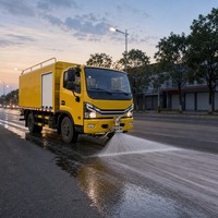 Camion de nettoyage lourd de 9 m3, 156 ch, système de pulvérisation haute pression pour la suppression de la poussière et le nettoyage des routes