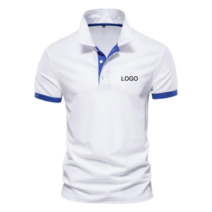 Vente en gros de t-shirts <span class=keywords><strong>polo</strong></span> unis décontractés de haute qualité en tissu tricoté polos de golf grande taille avec logo brodé sur mesure polos pour hommes - Product Image 5