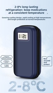 Leather Insulated Waterproof Insulin Refrigeration <b>Box</b> <b>Cooler</b> Bag Portable Travel Medicine <b>Ice</b> Pack Outdoor Storage - Product Image 6