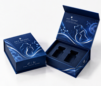 Boîte cadeau de luxe pour suppléments pour animaux de compagnie, flacon en verre pour peptides, étui rigide magnétique avec plateau en mousse, impression dorée pour flacon de 3 ml et 5 ml